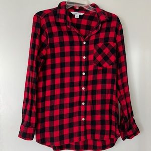 Old Navy classic black and red flannel
